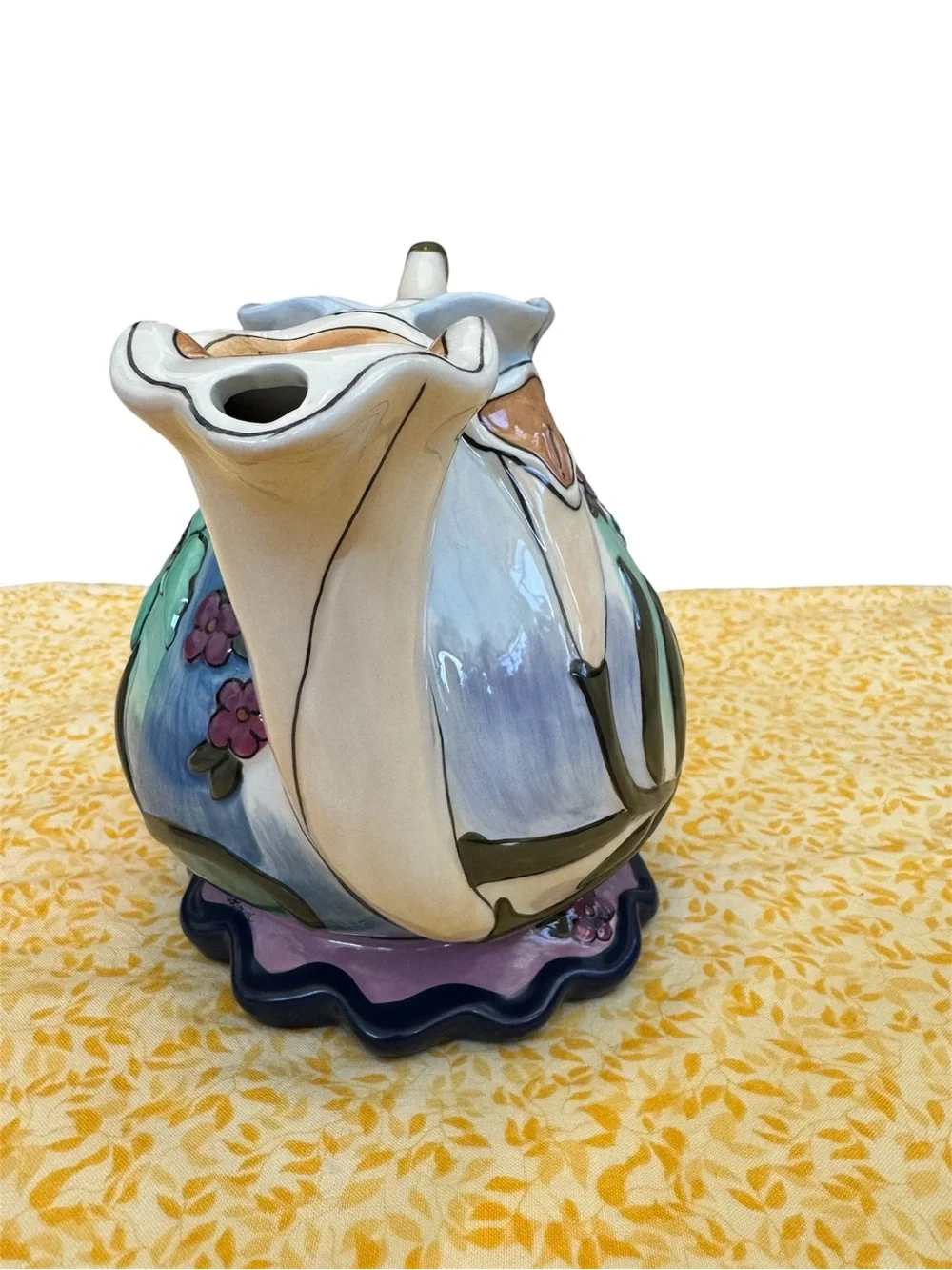 Collectible Teapot Hand-Painted by Heather Goldminc. Like New and Whimsical.